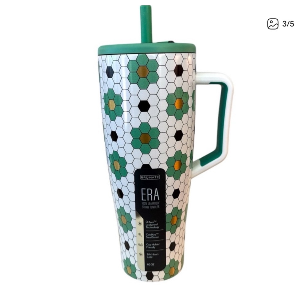 Brumate Era 40oz Green Flower Tile Anthropologie Limited Edition
